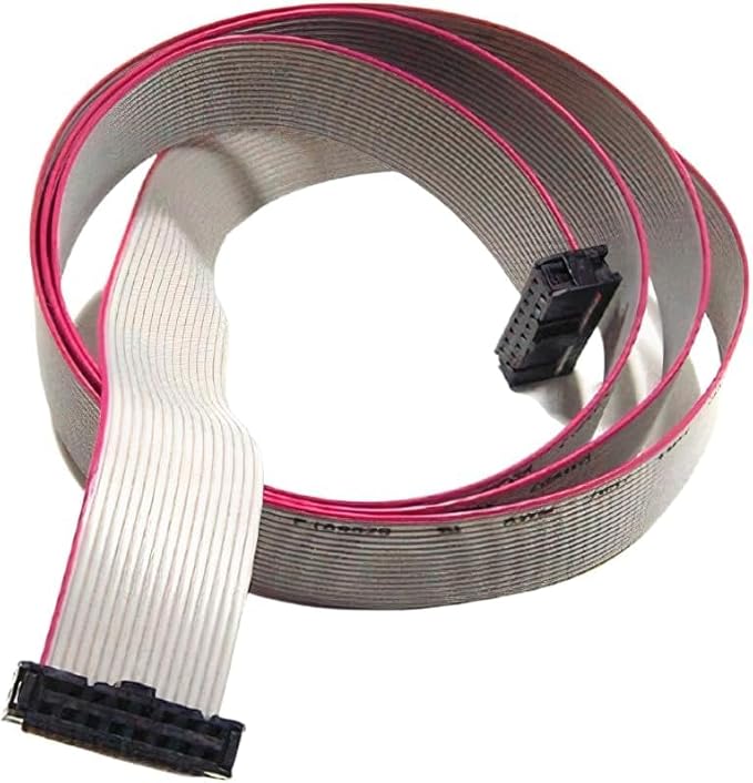 Kit Connettori Elettrici per Scheda Micronova Stufa a Pellet, Connettore 16 Poli con Cavo Flat Lungo 118 cm per Collegamento Tastiera o Display alla Centralina Elettronica di Molte Stufe